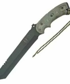 Promo 🤩 Tops Anaconda Woodmaster Tanto Point, Black Linen Micarta. 🛒