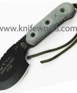 Deals 🌟 Tops American Trail Maker, Black Linen Micarta, Kydex Sheath 🧨