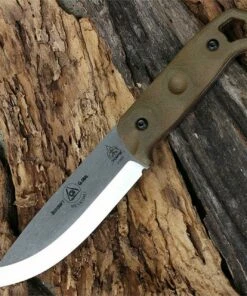 Outlet 🔥 Tops Knives Brakimo 10" Fixed Blade, BRAK-01, 5.25" 1095 Blade, Green Micarta Handle 😍