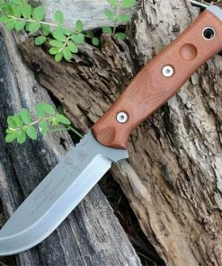 Outlet 🎉 TOPS BROS154TC B.O.B. Fieldcraft, 4.75" 154CM Plain Blade, Tan Canvas Micarta Handle-Kydex Sheath 🧨