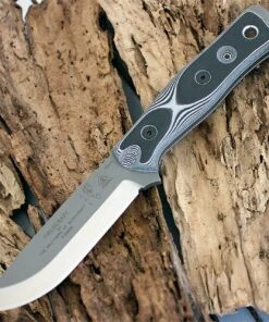 Best Sale 🎉 TOPS BROS154WB B.O.B. Fieldcraft, 4.75" 154CM Plain Blade, Black/White G-10 Handle-Kydex Sheath ⭐