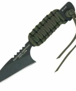 Best Sale 🎉 Tops Hoffman Harpoon Mini, OD Green Cord Wrapped, Leather Neck Sheath ✔️