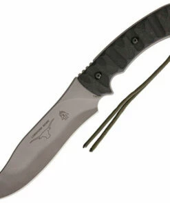 Hot Sale 👏 Tops Longhorn Bowie, 6 3/4" Black River Wash Blade, Rocky Mountain Tread Handle 🛒
