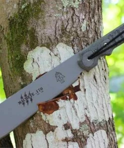 Discount ❤️ TOPS Machete .170, 1095 High Carbon RC 56-58, Black Linen Micarta Handle 🎉