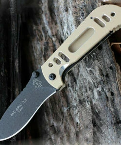 Cheapest 😍 TOPS MIL-SPIE 3.5, 3.5" N690Co Plain Blade, Coyote Tan Aluminum Handle 1 👏