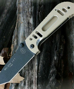 Wholesale 😍 TOPS MIL-SPIE 3.5, 3.5" N690Co Plain Tanto Blade, Coyote Tan Aluminum Handle ⭐