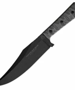 Wholesale ✨ Tops PWB01 Prather War Bowie, 7.25" 1095 Plain Blade, Black Linen Micarta 👏