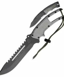 Budget 🧨 Tops TPSE107CXX STEEL EAGLE, 6.75" 1095 Carbon Steel Combo Blade, Black Linen Micarta Handle ✔️