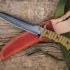 Buy ✨ TOPS Knives Wild Pig Hunter Fixed Blade, 1095 High Carbon Steel, Green Canvas Micarta 😀