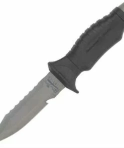 Deals 🔔 Underwater Kinetics Dive Knife Blue Tang Titanium, Clip Point, Black handle with soft rubber thumb guard 👏