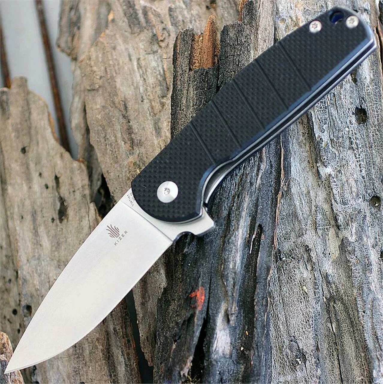 Promo 🔥 Kizer Cutlery V3471A1 Gemini Flipper, 3.13 in. VG-10 Blade, Black G10 Handle LinerLock 🛒 1 Promo 🔥 Kizer Cutlery V3471A1 Gemini Flipper, 3.13 in. VG-10 Blade, Black G10 Handle LinerLock 🛒