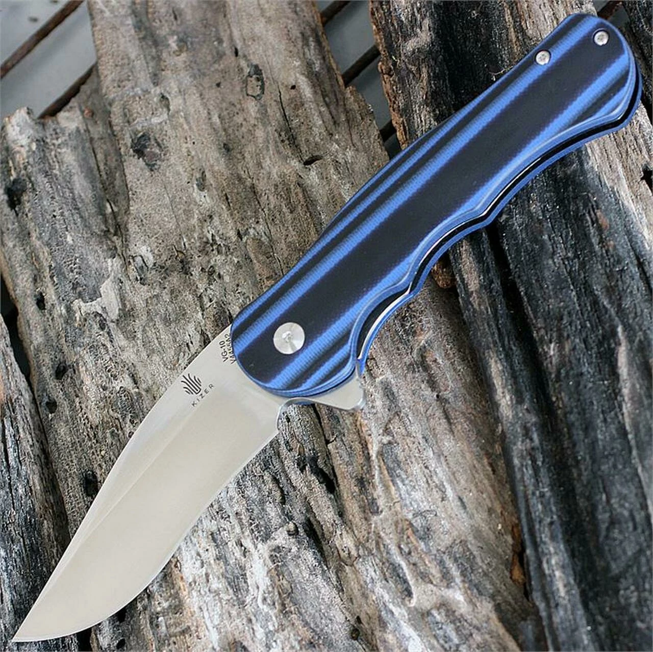 Brand new 👍 Kizer Cutlery Kizer V4455A2 Dorado Vanguard Series 3.5 in. VG-10 Black/Blue G-10 Flipper 🔔 1 Brand new 👍 Kizer Cutlery Kizer V4455A2 Dorado Vanguard Series 3.5 in. VG-10 Black/Blue G-10 Flipper 🔔