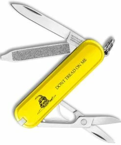 Flash Sale 🔥 Victorinox Swiss Army Knife Classic "Don't Tread on Me", Yellow 🌟