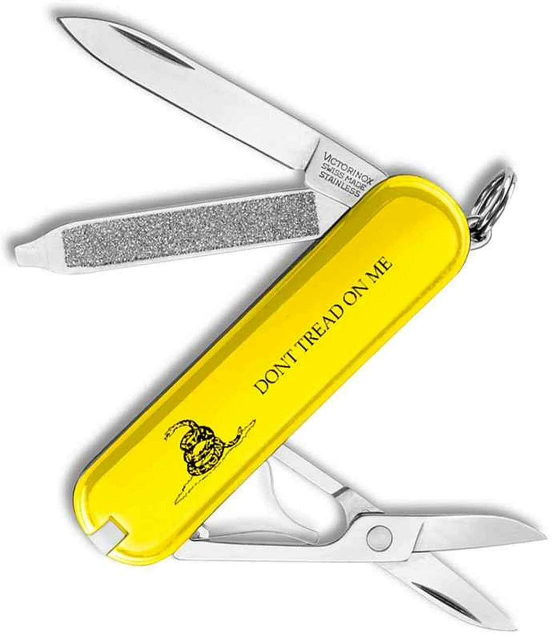 Flash Sale 🔥 Victorinox Swiss Army Knife Classic "Don't Tread on Me", Yellow 🌟 1 Flash Sale 🔥 Victorinox Swiss Army Knife Classic "Don't Tread on Me", Yellow 🌟