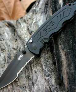 Deals 😍 SOG Mini Zoom, 3.15 in. AUS-8 Black TINI Blade, Black Hard-Anodized 6061 T6 Aluminum ✨