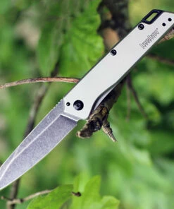 Best deal 💯 Kershaw Knives Kershaw 1365 Misdirect, 2.9" 4Cr13 Blackwash Plain Blade, Stonewash Stainless Steel Handle 😀