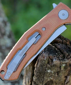 Best deal 🔔 Kershaw Knives Kershaw Concierge - Brown Canvas Micarta (3.2"D2 Satin) 4020MIB 🎉 -Automatic Knives shop ks4020mcb.2 02735.1642425208