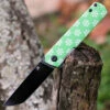Discount 🛒 Kansept Knives Kansept Foosa - Green Snowflake G-10 (3.3" Blk 154CM) 2020T5 😀