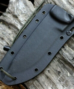 Hot Sale 🎁 ESEE Knives ESEE Model 5, Green Canvas Micarta, Black Blade, Kydex Sheath, Plain Edge 🤩 -Automatic Knives shop kydex sheath 03908.1566589560