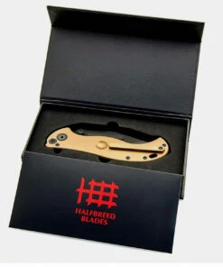 Best Sale 🔔 Halfbreed Blades Halfbreed Large Bush Folder - Dark Earth Ti (4.13" S35VN Black) LBF-01DE 🌟 -Automatic Knives shop lbf 01 de box wfozjbsnivev 96894.1629747365