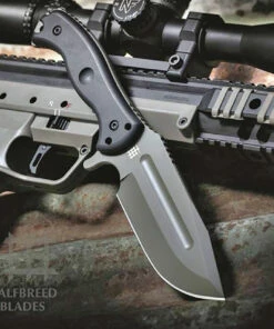 Discount ❤️ Halfbreed Blades Halfbreed Large Bush Knife - Black G-10 (5.7" D2 Ranger Green ) LBK-01OD ⌛