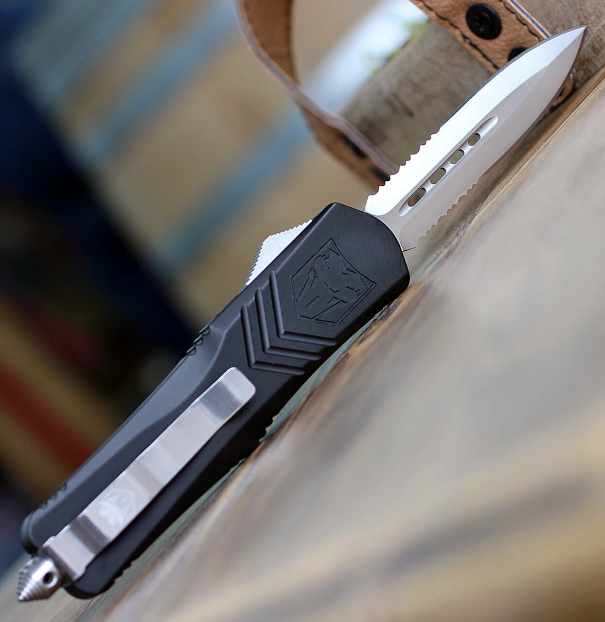 Budget ๐งจ CobraTec Black FS-X OTF Knife CTKLBLKFS-XLDAG2SS, 3.75" D2 Steel Dagger Double Serrated Blade, Black Aluminum Handle ๐ 2 Budget ๐งจ CobraTec Black FS-X OTF Knife CTKLBLKFS-XLDAG2SS, 3.75" D2 Steel Dagger Double Serrated Blade, Black Aluminum Handle ๐ - Image 2