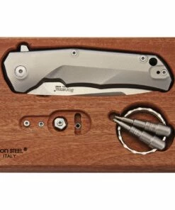 Best reviews of 🧨 LionSteel Lion Steel T.R.E. Three Rapid Exchange Folder, 2.91 in. M390 Blade, Matte Titanium Handles, Gray Accents ⌛ -Automatic Knives shop lsttregr 31415.1566585787