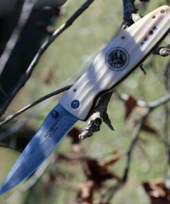 Budget ⭐ Mcusta 185D Gunshin, 3.75" Damascus Plain Blade, Textured Ivory Handle 🛒