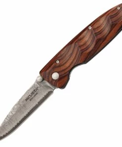 Cheap 💯 Mcusta 24DR Linerlock, 3.25" Damascus Plain Blade, Rosewood Handle 👏