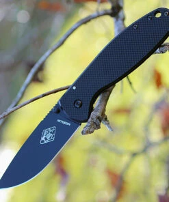 Flash Sale 😍 ESEE Knives Esee Expat MEDELLIN01B, 3.5" Black AUS-8 Plain Blade, Black FRN/Stainless Handle 👍