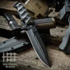 Hot Sale 🔔 Halfbreed Blades Halfbreed Medium Infantry Knife - Black G-10 (6.49" D2 Black Plain) MIK-01P BLK 🌟