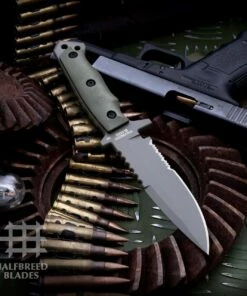 Top 10 🔥 Halfbreed Blades Halfbreed Medium Infantry Knife - Ranger Green G-10 (5.31" D2 Coated) MIK-03 OD 🛒