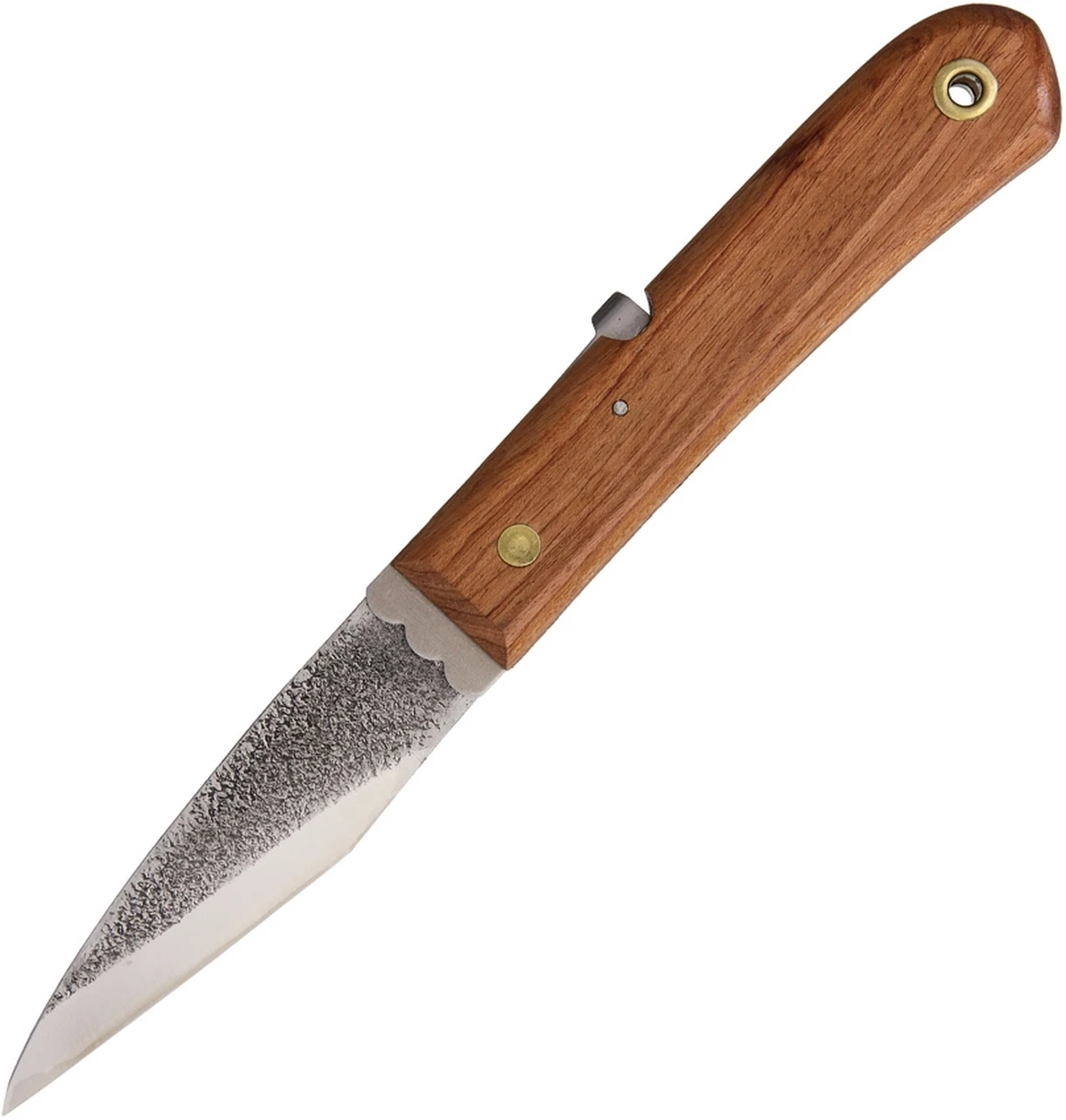 Discount 🧨 Mikihisa Double Bevel Moroha Folder, Cherry Wood Handle, 4" Blue Paper Steel ❤️ 2 Discount 🧨 Mikihisa Double Bevel Moroha Folder, Cherry Wood Handle, 4" Blue Paper Steel ❤️ - Image 2