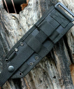 Budget 👏 ESEE Knives ESEE 3SM-MB-B, Partially Serrated, Modified Pommel, Black Molded Sheath and Molle Back ⌛ -Automatic Knives shop molle back plate 29 77226.1566589409