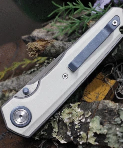 Cheapest ✨ Maxace Knives Samurai MSM02, 3.74" K110 Satin Drop Point Plain Blade, White G-10 Handle 🎁 -Automatic Knives shop msm02.1 61411.1619469411