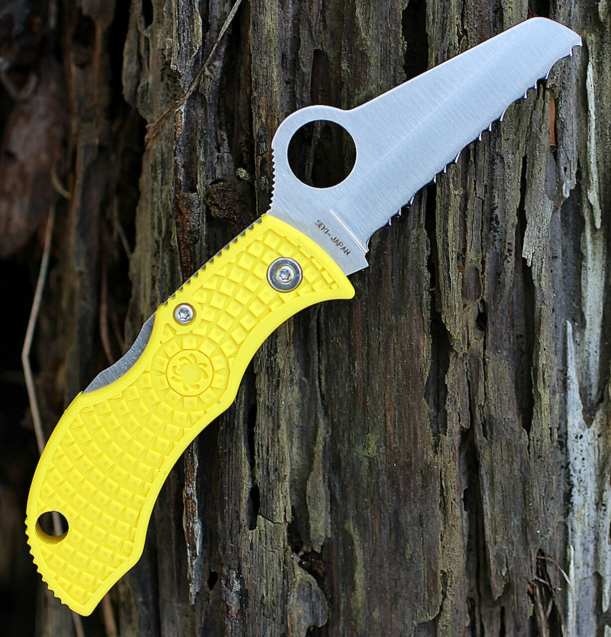 Buy 💯 Spyderco Knives Spyderco MYLS Manbug Salt, 1.9" H1 Serrated Blade, Yellow FRN Handle ⭐ 2 Buy 💯 Spyderco Knives Spyderco MYLS Manbug Salt, 1.9" H1 Serrated Blade, Yellow FRN Handle ⭐ - Image 2