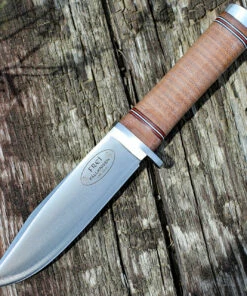 Best Pirce ❤️ Fallkniven Frey Northern Light (5.13" Satin VG10) Stacked Leather - Leather Sheath NL4L ❤️