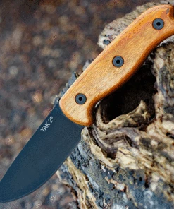 Best deal 🤩 Ontario Knife Co. TAK 2 8664, 4.3" 1075 Black Plain Blade, Tan Wood Handle 😀