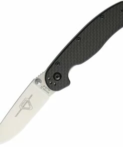 Discount 💯 Ontario 8836 Rat II Folder, 3" AUS-8 Plain Blade, Carbon Fiber Handle 🧨