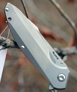 Promo ✔️ Ruike Beta Plus P128SF, 3.5" 14C28N Plain Blade, Stainless Handle 🔔 -Automatic Knives shop p128sf.3 36680.1566585942