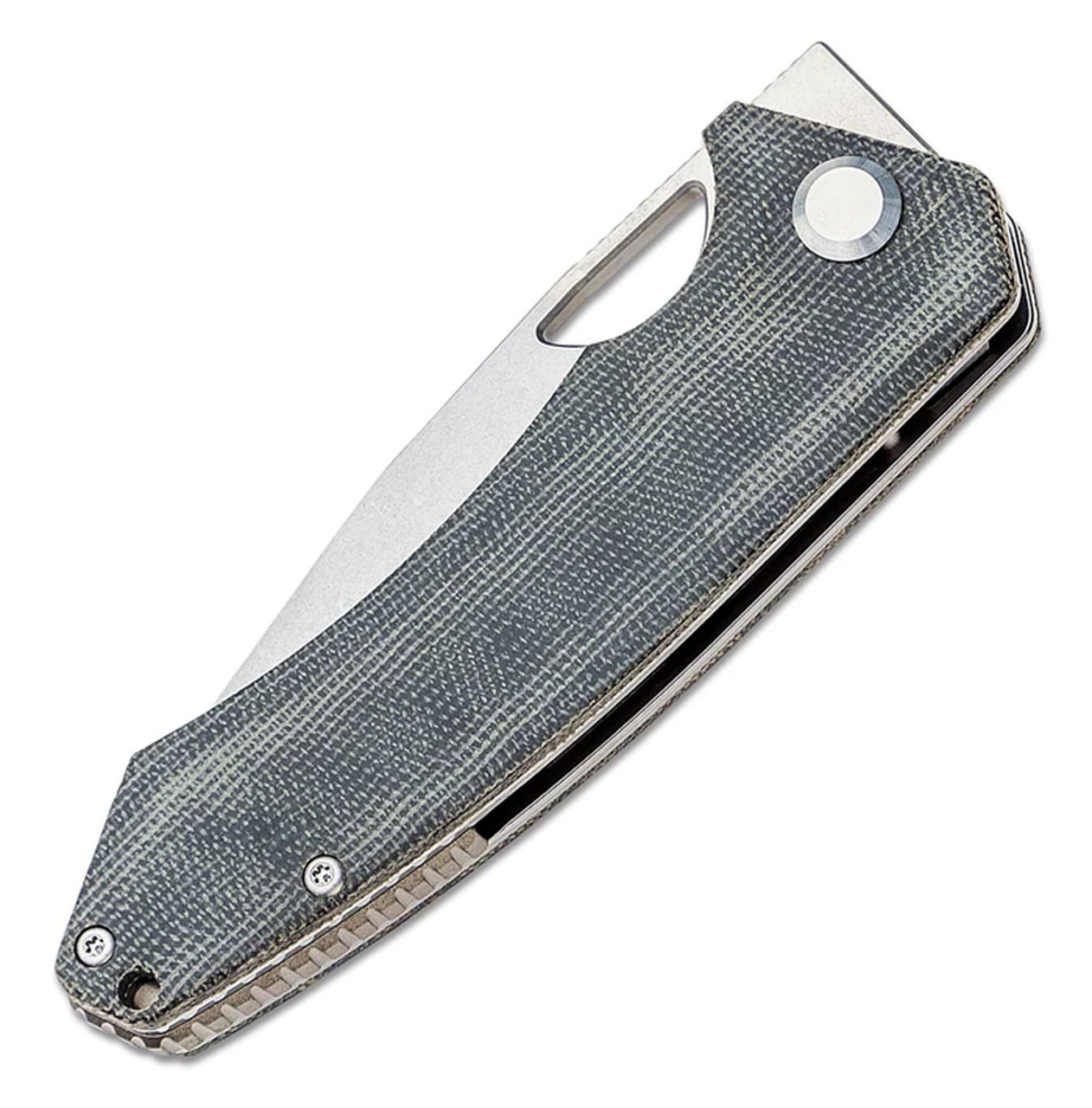 Discount ⭐ PMP Knives PMP Spartan Front Flipper - Blk Micarta (3.25" N690 SW) SPRTNMBK ⌛ 2 Discount ⭐ PMP Knives PMP Spartan Front Flipper - Blk Micarta (3.25" N690 SW) SPRTNMBK ⌛ - Image 2
