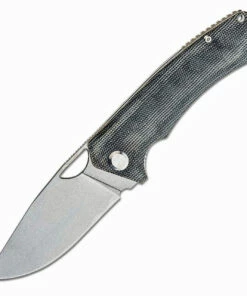Discount ⭐ PMP Knives PMP Spartan Front Flipper - Blk Micarta (3.25" N690 SW) SPRTNMBK ⌛