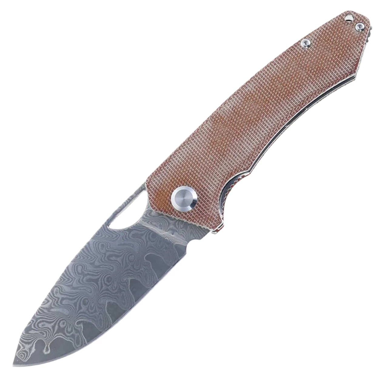Cheapest 😍 PMP Knives PMP Spartan Front Flipper - Brown Micarta (3.25" Damascus) SPBRMDM 😀 1 Cheapest 😍 PMP Knives PMP Spartan Front Flipper - Brown Micarta (3.25" Damascus) SPBRMDM 😀