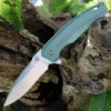 Best Pirce 🎉 QSP Knife Woodpecker QS116-B II, 3.75" Bohler M390 Two-Tone Satin Drop Point Blade, Green Titanium Handle 🤩