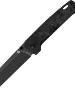 Outlet 🎉 QSP Knife QSP Penguin - Shredded CF / Blk G-10 (3" D2 Black SW) QS130-U 🔔