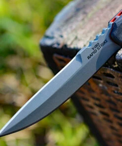 Best deal 🔔 TOPS RDSK-01TS Rapid Strike w/Top Edge Serrations, 4.13" 154cm Tumble Plain Blade, Black G-10 Handle 🧨 -Automatic Knives shop rapid strike top edge sharp 36827.1566586267