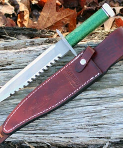 Best Pirce 🤩 Rambo 9292 First Blood Standard Edition, 9" Stainless Plain Blade, Green Nylon Cord-wrapped Handle 🧨 -Automatic Knives shop rb9293 2 52447.1566586023