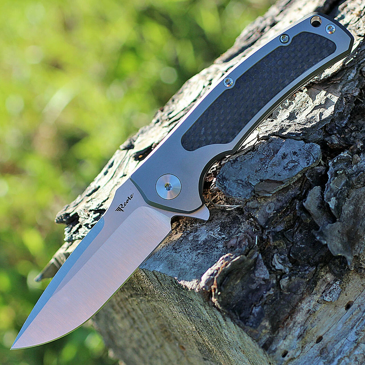 Best deal ⭐ Reate Knives 01 Mini Horizon Framelock Bead Blast Titanium w/Carbon Fiber Inlay, 3.5 in M390 Plain Blade ✨ 1 Best deal ⭐ Reate Knives 01 Mini Horizon Framelock Bead Blast Titanium w/Carbon Fiber Inlay, 3.5 in M390 Plain Blade ✨