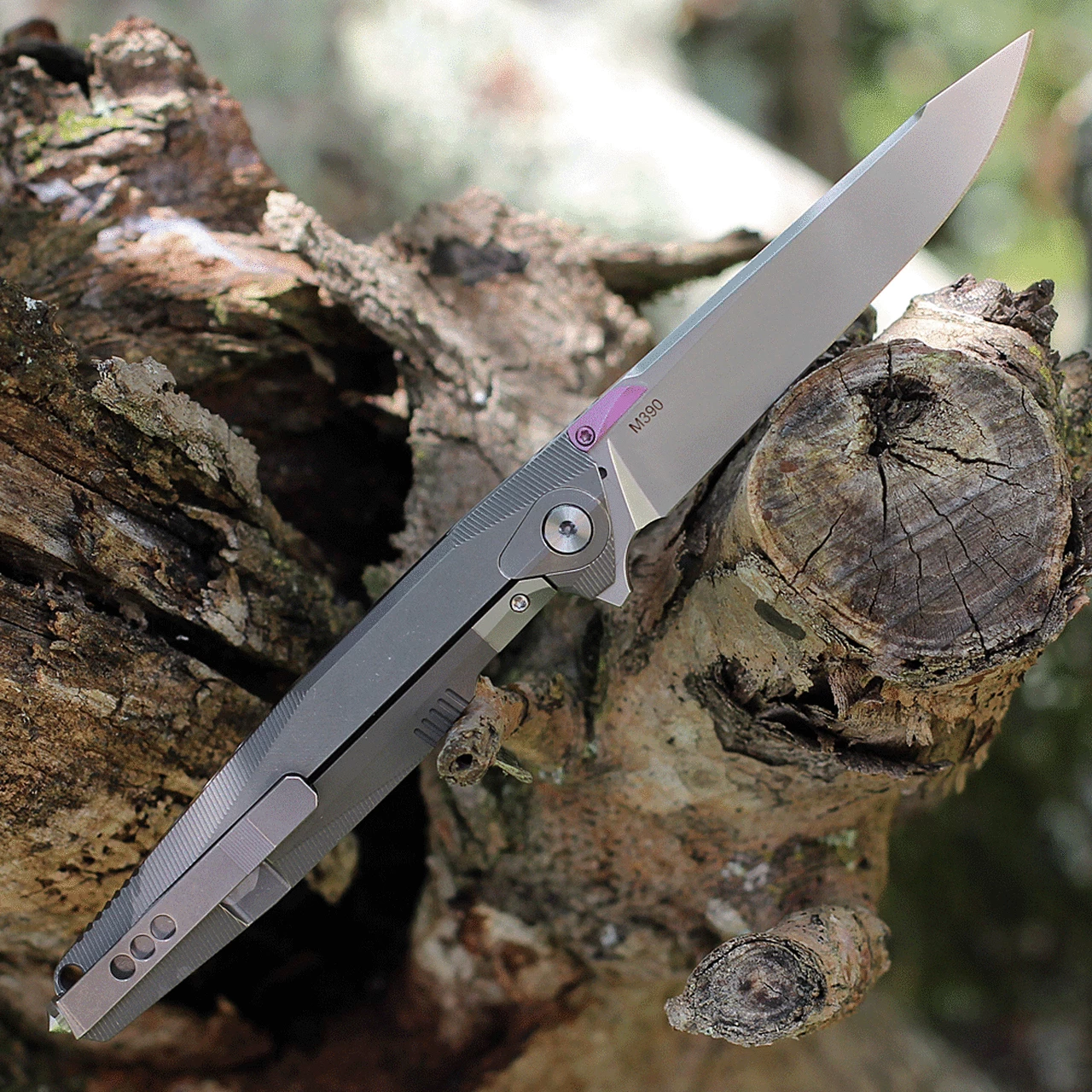 Budget 🔥 Rike Knife 1707S Framelock, 3.75" M390 Plain Blade, Gray Titanium Handle ⭐ 2 Budget 🔥 Rike Knife 1707S Framelock, 3.75" M390 Plain Blade, Gray Titanium Handle ⭐ - Image 2