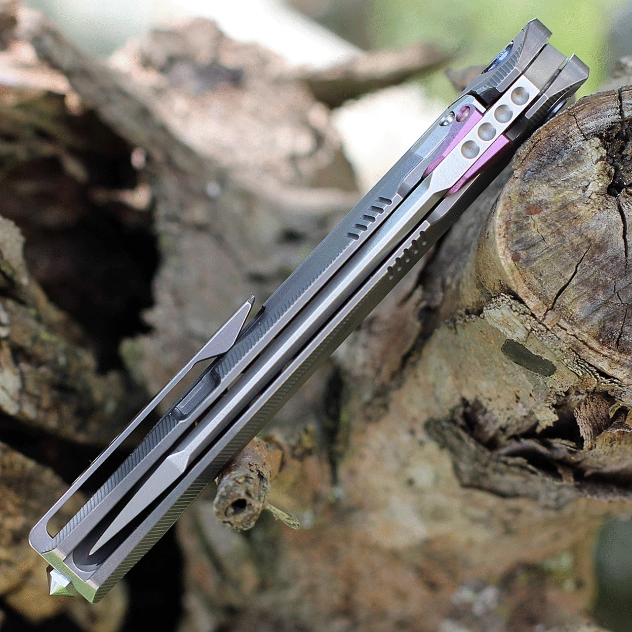 Budget 🔥 Rike Knife 1707S Framelock, 3.75" M390 Plain Blade, Gray Titanium Handle ⭐ 3 Budget 🔥 Rike Knife 1707S Framelock, 3.75" M390 Plain Blade, Gray Titanium Handle ⭐ - Image 3